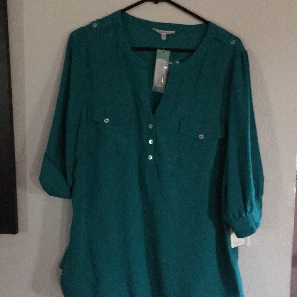 3/4 Sleeve popover blouse